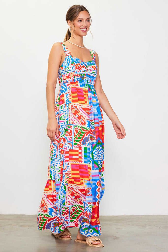 Abstract Tier Dress