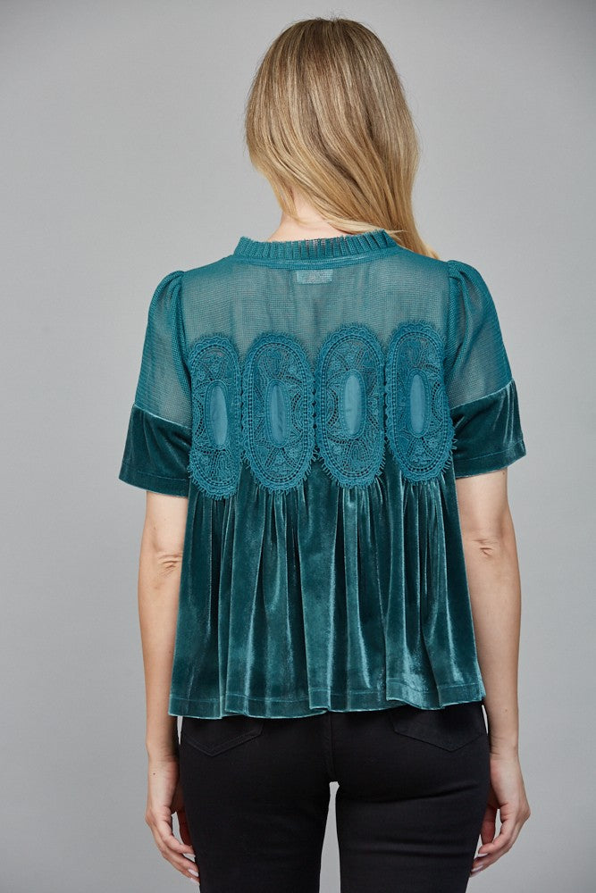 Bibb Vel Top Teal
