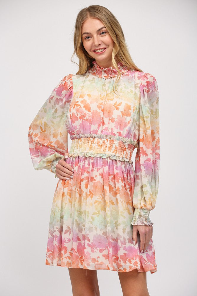 Ombre chiffon dress best sale