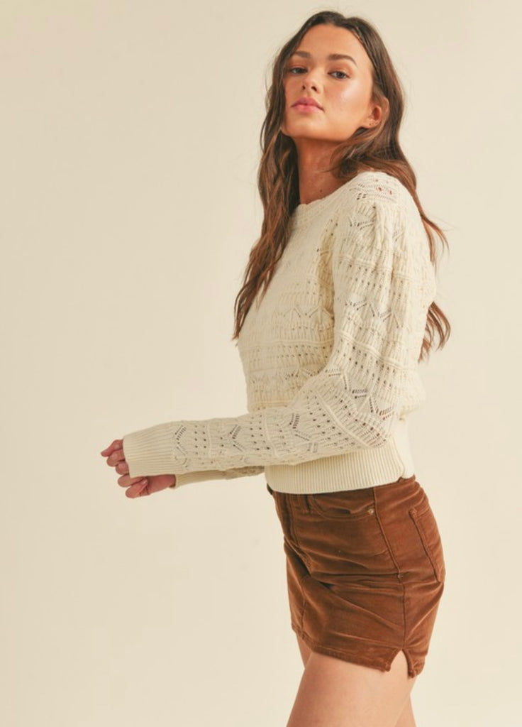 Pointelle Pullover