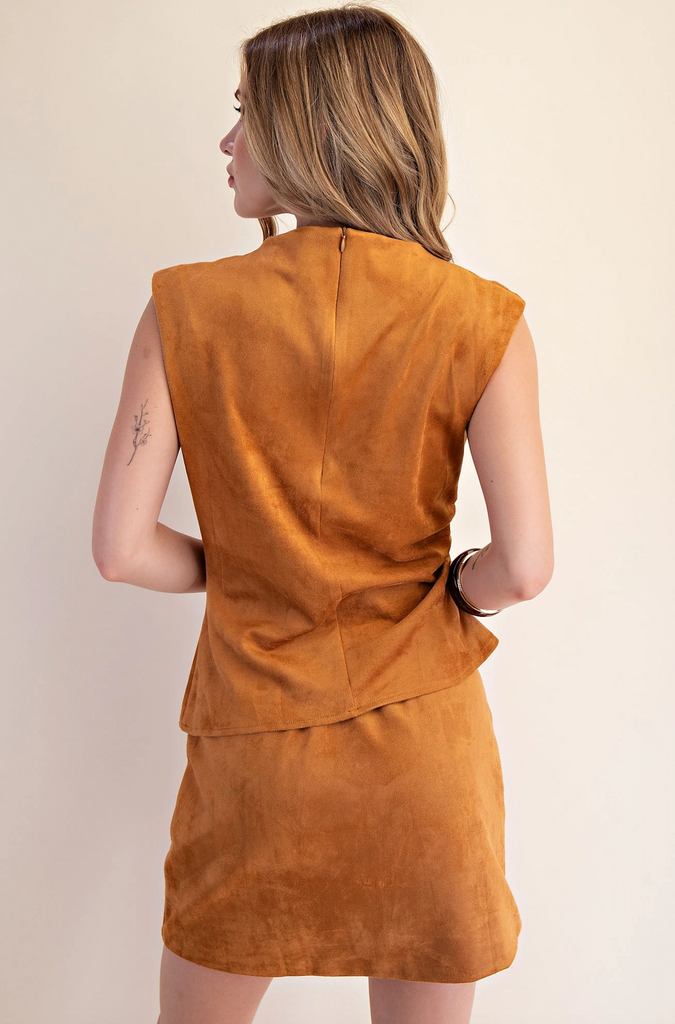Cait Suede Top