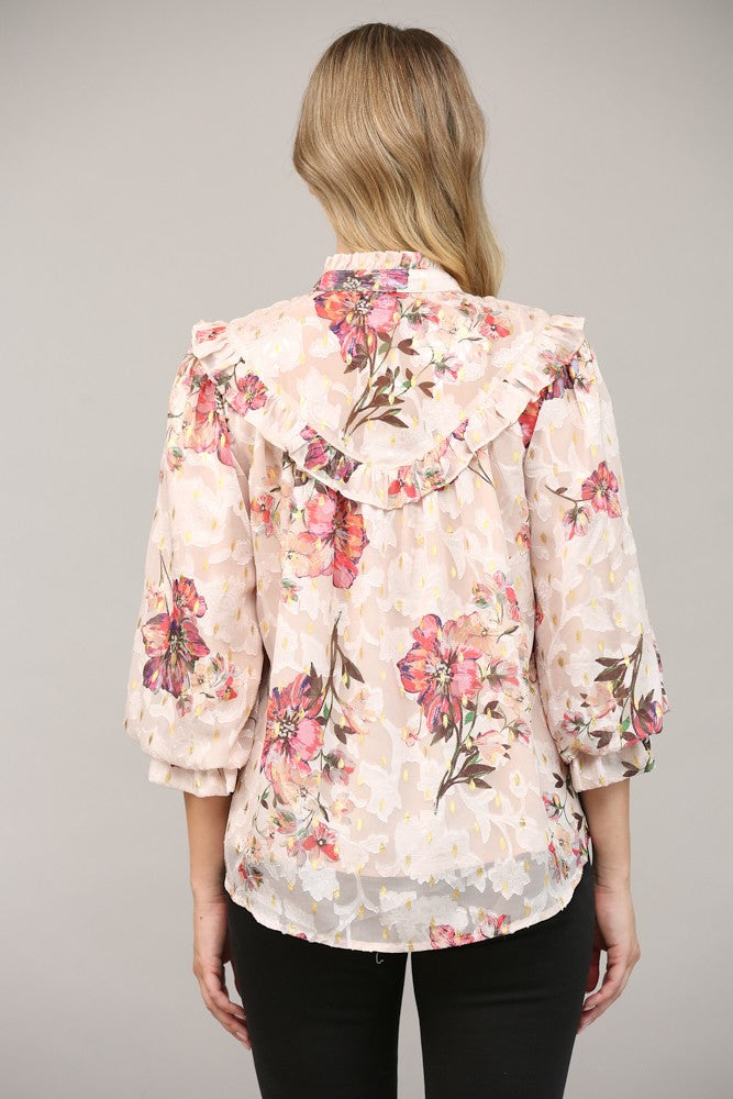 Floral Lurex Top