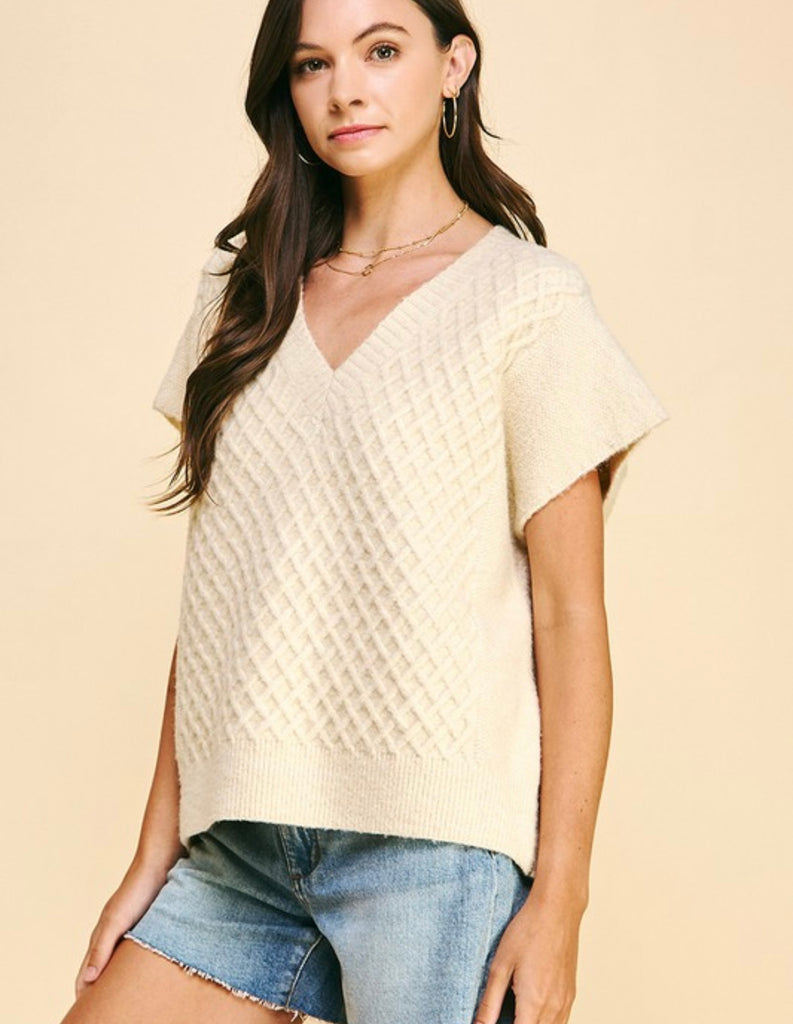 Cream Cable Vest