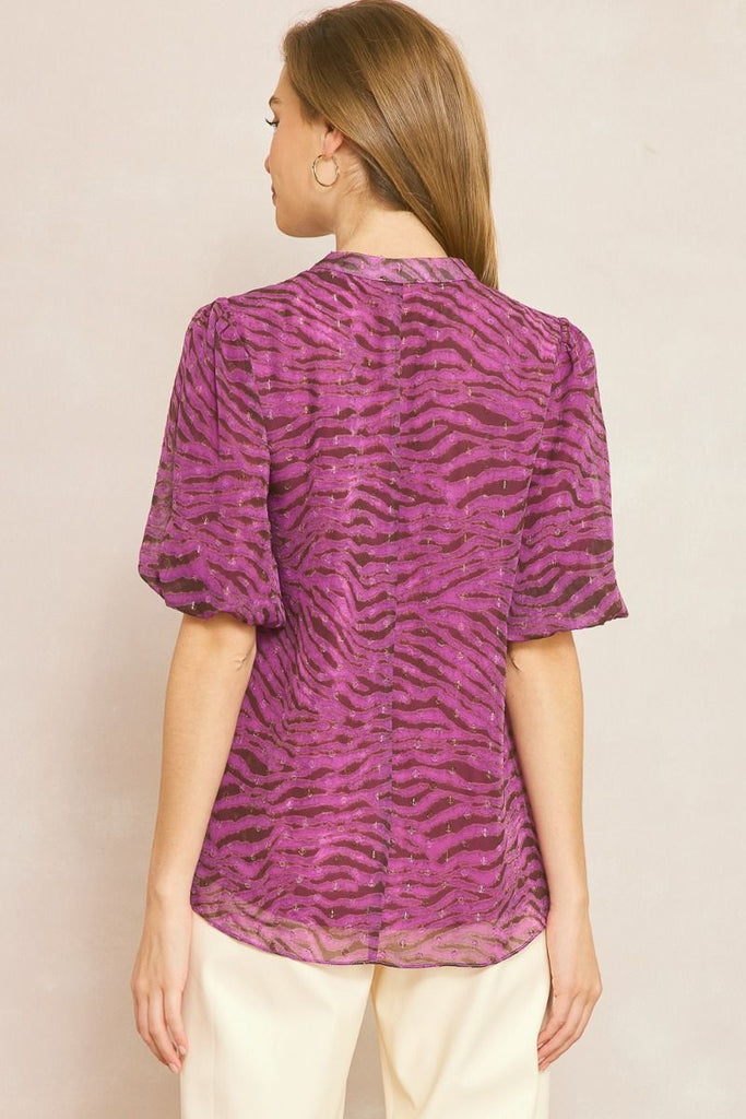 Orchid Stripe Top