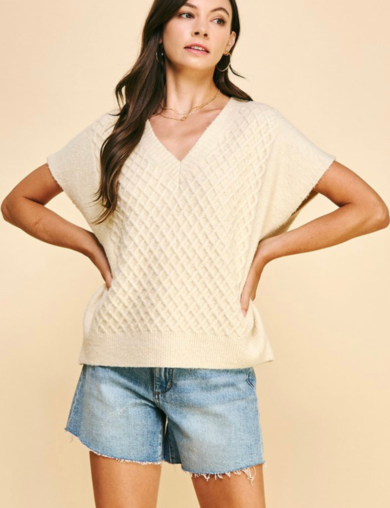 Cream Cable Vest
